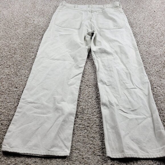 Vintage Gap Worker Jeans Men’s 36X30 Beige Cotton Denim Straight Painter - Picture 6 of 9